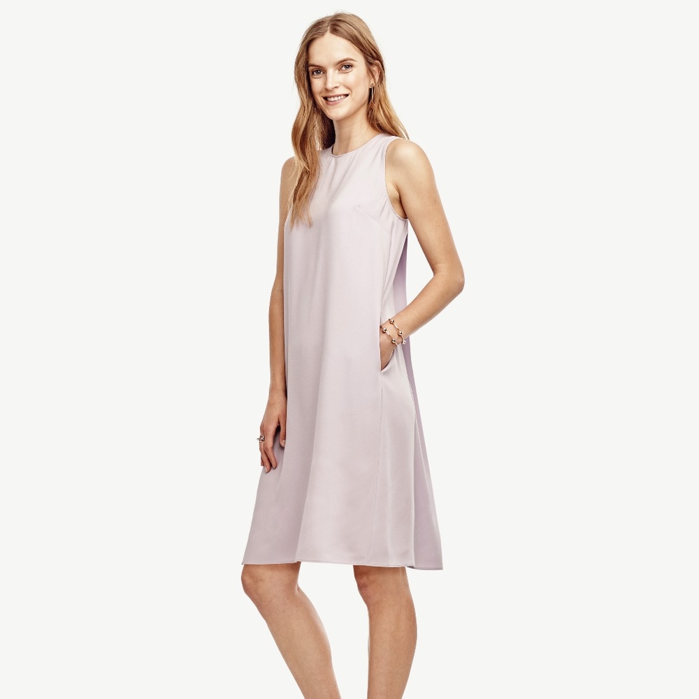 Ann Taylor Lilac Trapeze Dress